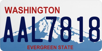 WA license plate AAL7818