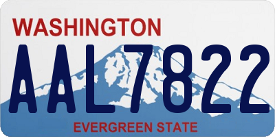 WA license plate AAL7822