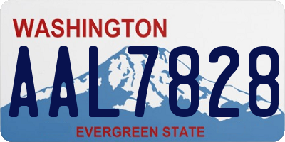 WA license plate AAL7828