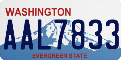 WA license plate AAL7833