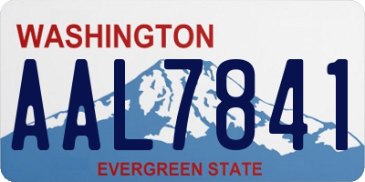 WA license plate AAL7841