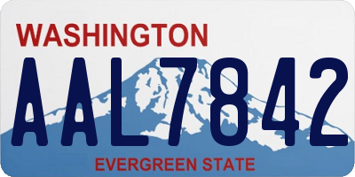 WA license plate AAL7842