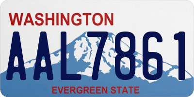 WA license plate AAL7861