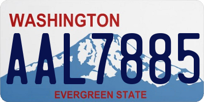 WA license plate AAL7885