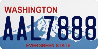 WA license plate AAL7888