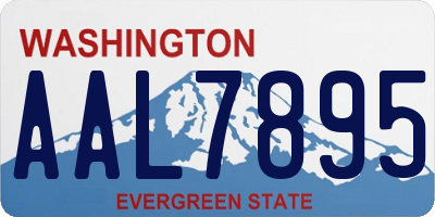 WA license plate AAL7895