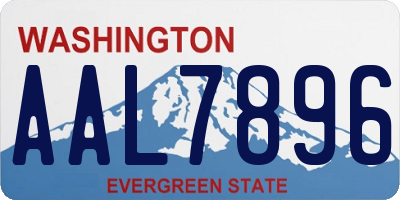 WA license plate AAL7896