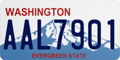 WA license plate AAL7901