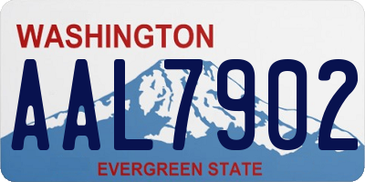 WA license plate AAL7902