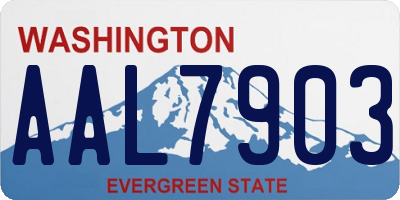 WA license plate AAL7903