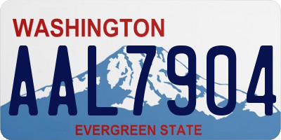 WA license plate AAL7904