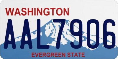 WA license plate AAL7906