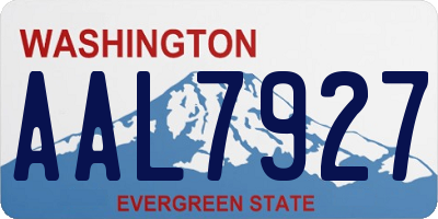 WA license plate AAL7927