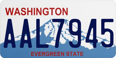 WA license plate AAL7945