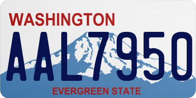 WA license plate AAL7950