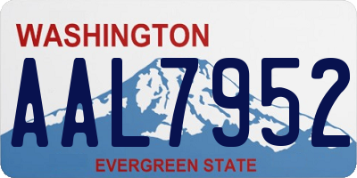 WA license plate AAL7952