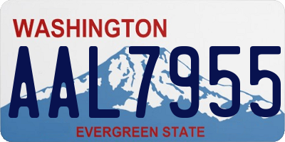 WA license plate AAL7955