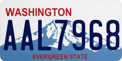 WA license plate AAL7968