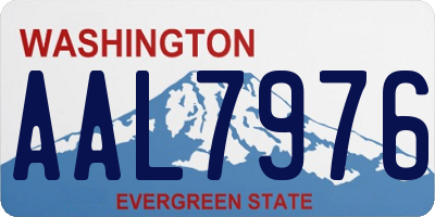 WA license plate AAL7976