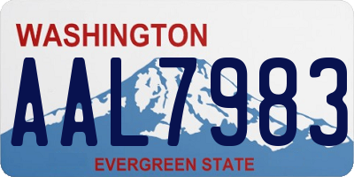 WA license plate AAL7983