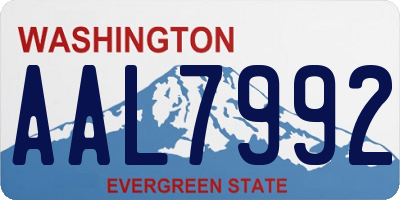 WA license plate AAL7992