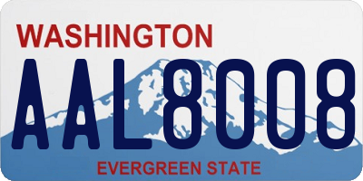 WA license plate AAL8008