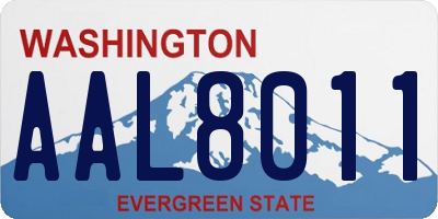 WA license plate AAL8011