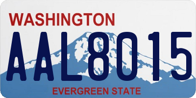 WA license plate AAL8015