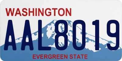 WA license plate AAL8019