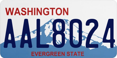 WA license plate AAL8024