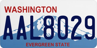 WA license plate AAL8029