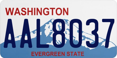 WA license plate AAL8037