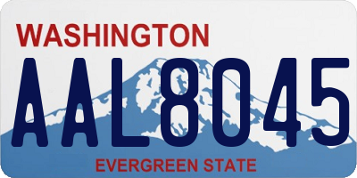 WA license plate AAL8045