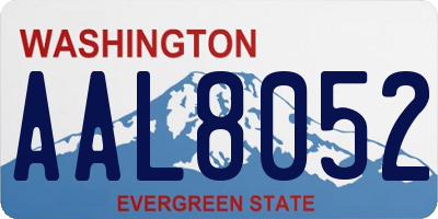 WA license plate AAL8052