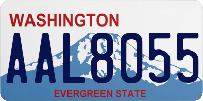 WA license plate AAL8055