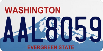 WA license plate AAL8059