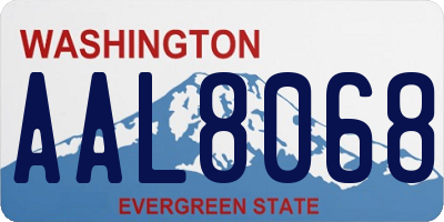 WA license plate AAL8068