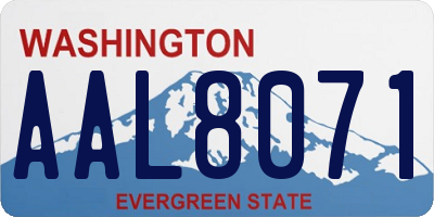 WA license plate AAL8071