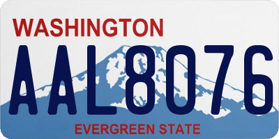 WA license plate AAL8076