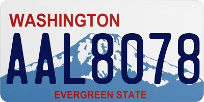 WA license plate AAL8078