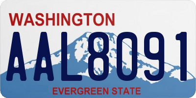 WA license plate AAL8091
