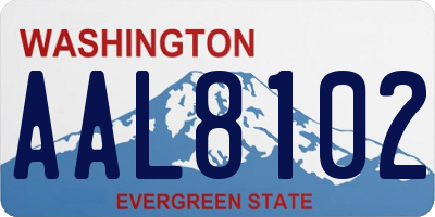 WA license plate AAL8102