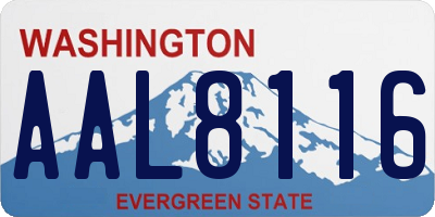 WA license plate AAL8116