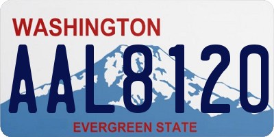 WA license plate AAL8120