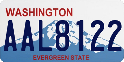 WA license plate AAL8122