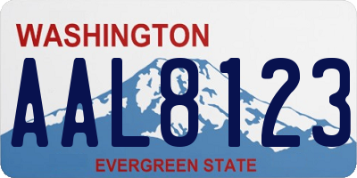 WA license plate AAL8123
