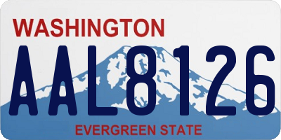 WA license plate AAL8126