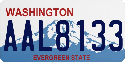 WA license plate AAL8133