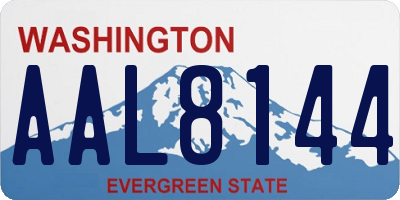 WA license plate AAL8144