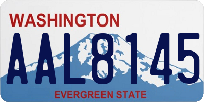 WA license plate AAL8145